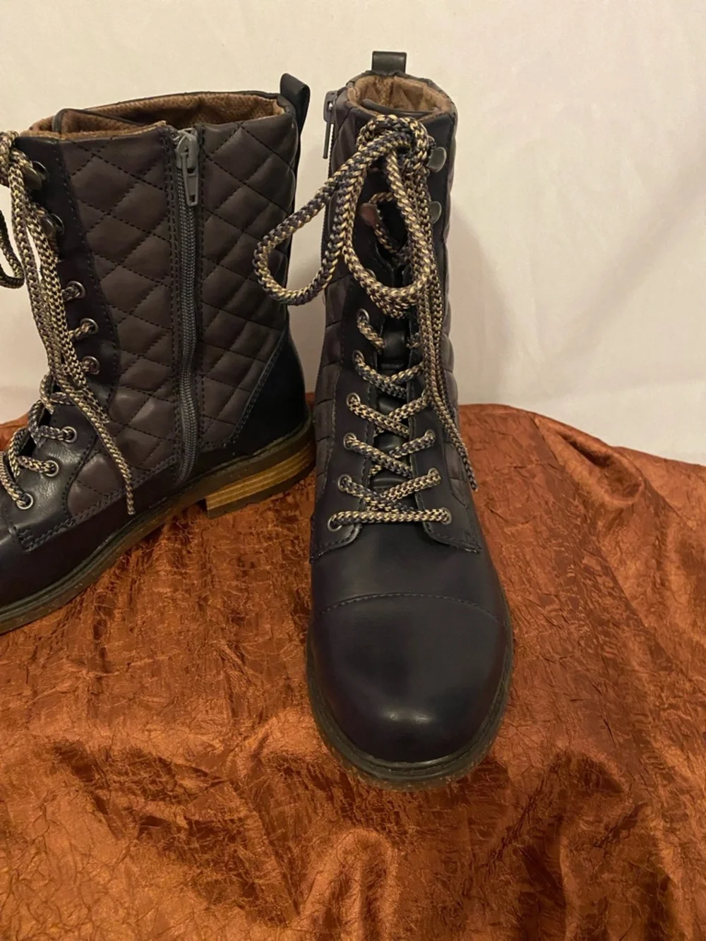 b.o.c. Quilted Lace-Up Combat Ankle Boots - Picture 2 of 10